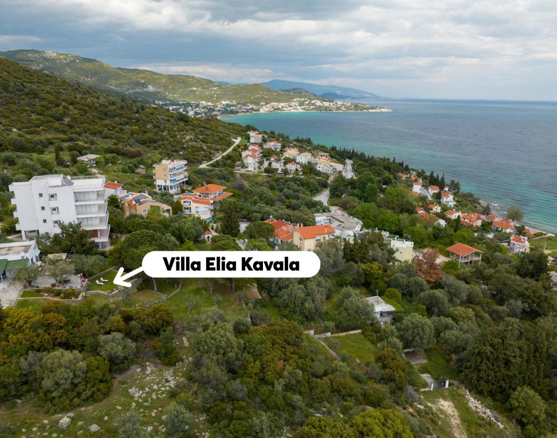 Villa Elia Kavala - Mediterranean Holiday Villa PalaiónTsiflíkion Eksteriør billede